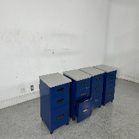 Lot Of 3 Drawer Rolling Cabinets - Quantity 4 image 0